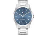 Quarzuhr Tommy Hilfiger "Bruce", Silber (Silberfarben), Armbanduhren, Herren, Quarzuhr, Armbanduhr, Herrenuhr, Edelstahlarmband, Analog