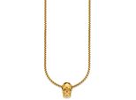 Kette Mit AnhäNger Bruno Banani "Schmuck Geschenk Halskette Scull Totenkopf Venezianerkette", Gold (Gelbgoldfarben), Halsketten, Herren, Edelstahl, L: 55 B: 3Mm, B:3Mm