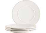 Dessertteller MÄSer "Unico, Dessertteller Set, Steinzeug", Weiß, Ø:21Cm, Steinzeug, Speiseteller, Teller Set