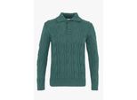 Polokragenpullover Felix Hardy "Pullover Mit Polo-Kragen", Herren, Gr. M, GrüN (DunkelgrüN), 100% Baumwolle, Pullover