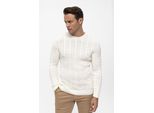 Rundhalspullover Felix Hardy "Pullover Mit Rundhalsausschnitt Aus Kabelstrick", Herren, Gr. Xl, Ecru, 100% Baumwolle, Pullover Rundhalspullover