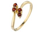 Goldring Jobo Gr. 50, Gelb (Gelbgold 375), Fingerringe, Damen, 50, Gelbgold 375, Goldring, 375 Gold Mit Granat