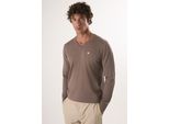 V-Ausschnitt-Pullover Felix Hardy "Pullover Mit V-Ausschnitt", Herren, Gr. S, Braun, 100% Baumwolle, Pullover