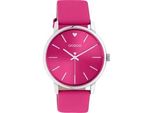 Quarzuhr OOZOO, pink, Armbanduhren, Damen, Quarzuhr, Armbanduhr, Damenuhr, Lederarmband