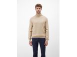 Rollkragenpullover Lerros "Herren Rollkragen-Strickpullover", Herren, Gr. 3XL, Beige (Tender Beige Melange), 100% Baumwolle, Ohne Ausschnitt, Pullover Rollkragenpullover