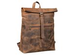 Benthill Rucksack aus Echt-Leder - Kurierrucksack Fahrradrucksack Trekkingrucksack - Damen Herren Leder-Rucksack