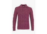 Polokragenpullover Felix Hardy "Pullover Mit Polo-Kragen", Herren, Gr. Xxl, Bordeaux, 100% Baumwolle, Pullover