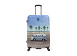 Koffer Volkswagen "Roadtrip", Gr. B/H/T: 51Cm X 78Cm X 28Cm, Blau (Blau, Grau), Koffer, Mit Trendigem Bulli-Print