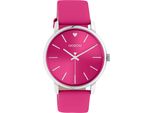 Quarzuhr OOZOO, pink, Armbanduhren, Damen, Quarzuhr, Armbanduhr, Damenuhr, Lederarmband
