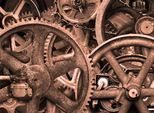 Fototapete Papermoon "Industrieller Steampunk", Bunt, B:5M L:2,8M, Vlies, Tapeten