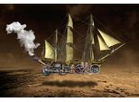 Fototapete Papermoon "Steampunk Segelschiff", Bunt, B:5M L:2,8M, Vlies, Tapeten