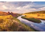 Fototapete Papermoon "Fluss Durch Landschaft", Bunt, B:4,5M L:2,8M, Vlies, Tapeten
