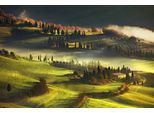 Fototapete Papermoon "LANDSCHAFT-HERBST Natur BÄUme Wald Berge Gebirge Alpen", Bunt, B:4,5M L:2,8M, Vlies, Tapeten