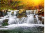Fototapete Papermoon "Mountain Waterfall", Bunt, B:5M L:2,8M, Vlies, Tapeten