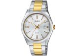 Quarzuhr, Silber (Silberfarben, Goldfarben), Casio Timeless Collection, Armbanduhren, Damen, Quarzuhr, Armbanduhr, Herrenuhr, Damenuhr, Datum, Edelstahlarmband, Neo-Display