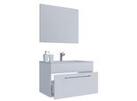 Waschtisch Vcm "3-Tlg. Waschplatz Waschtisch Badinos Schublade Sp", Weiß, B:80Cm T:46Cm, Waschtische, Waschtisch