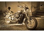 Fototapete Papermoon "Vintage Motorrad.", Bunt, B:3,5M L:2,6M, Vlies, Tapeten