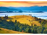 Fototapete Papermoon "Landschaft", Bunt, B:3,5M L:2,6M, Vlies, Tapeten
