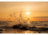 Fototapete papermoon "Wellen Am Strand", Bunt, B:4,5M L:2,8M, Vlies, Tapeten