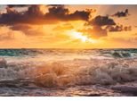 Fototapete papermoon "Karibisches Meer Wolkenlandschaft", Bunt, B:4,5M L:2,8M, Vlies, Tapeten