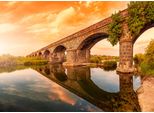 Fototapete Papermoon "Ancient River Arches Cedrino", Bunt, B:3,5M L:2,6M, Vlies, Tapeten