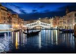 Fototapete Papermoon "Venedig Bei Nacht", Bunt, B:5M L:2,8M, Vlies, Tapeten