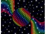 Fototapete Papermoon "Rainbow Disco Dance", Bunt, B:3,5M L:2,6M, Vlies, Tapeten