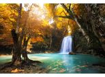 Fototapete Papermoon "Waterfall In Kanchanaburi, Thailand", Bunt, B:4M L:2,6M, Vlies, Tapeten
