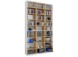 Standregal Vcm "Holz Cd Dvd Standregal BüCherregal Regal Megosa Xl", Braun (Weiß, Honig, Eiche), B:102Cm T:23Cm, Regale, Standregal