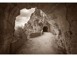 Fototapete Papermoon "Bergweg Sepia", Bunt, B:4,5M L:2,8M, Vlies, Tapeten