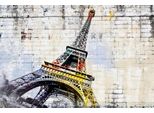 Fototapete papermoon "Eiffelturm Graffiti", Bunt, B:4,5M L:2,8M, Vlies, Tapeten