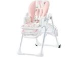 Hochstuhl KINDERKRAFT YUMMY, Baby, Gr. B/H/T: 55,5cm x 105cm x 84,5cm, pink, Stühle Hochstuhl