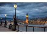 Fototapete Papermoon "London Bei Nacht", Bunt, B:5M L:2,8M, Vlies, Tapeten