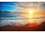 Fototapete Papermoon "Beach Sunset", Bunt, B:3,5M L:2,6M, Vlies, Tapeten