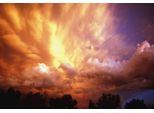 Fototapete Papermoon "Gewitterwolken Bei Sonnenuntergang", Bunt, B:3,5M L:2,6M, Vlies, Tapeten