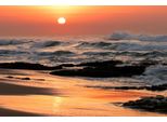Fototapete Papermoon "Seelandschaft Bei Sonnenaufgang", Bunt, B:4M L:2,6M, Vlies, Tapeten