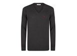 V-Ausschnitt-Pullover Felix Hardy "Pullover Mit V-Ausschnitt", Herren, Gr. L, Anthrazit, 100% Baumwolle, Pullover