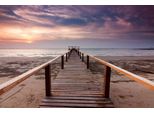 Fototapete Papermoon "Steg Am Strand", Bunt, B:4,5M L:2,8M, Vlies, Tapeten