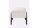 Bank Heine Home, Beige (Ecru), B:50Cm H:44Cm T:46Cm, Holz, Kunststoff, Polyester, Sperrholz, SitzbäNke