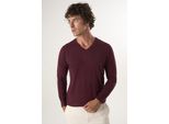 V-Ausschnitt-Pullover Felix Hardy "Pullover Mit V-Ausschnitt", Herren, Gr. Xxl, Bordeaux, 100% Baumwolle, Pullover