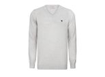 V-Ausschnitt-Pullover Felix Hardy "Pullover Mit V-Ausschnitt", Herren, Gr. L, Grau, 100% Baumwolle, Pullover