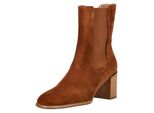 Stiefelette HÖGl "HöGl Stiefelette Veloursleder", Damen, Gr. 38, Nut, Veloursleder, Schuhe Stiefelette