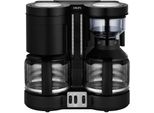 KRUPS Filterkaffeemaschine KM8508.11 Duothek Plus, schwarz, 1 l, 12, Kaffeemaschinen, 1l Kaffeekanne, Papierfilter 1x4, Kombiautomat für Kaffee und Tee, Filterkaffeemaschine