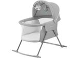 Baby-Reisebett KINDERKRAFT LOVI, Baby, Gr. Liegefläche B/L: 41cm x 78cm, kein Härtegrad, grau, Polyester, Stahl, Babybetten Baby-Reisebett