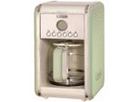 ARIETE Filterkaffeemaschine Vintage grün 1342, grün (grün, silberfarben, weiß), 1,5 l, 12, Kaffeemaschinen, Startzeit Kaffeezubereitung programmierbar, Filterkaffeemaschine