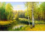 Fototapete Papermoon "River In Autumn Day", Bunt, B:5M L:2,8M, Vlies, Tapeten