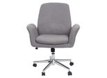 BüRostuhl MCW-K23, Schreibtischstuhl Drehstuhl Lehnstuhl, Stoff/Textil Mit Armlehne ~ Grau