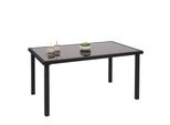 Poly-Rattan Tisch MCW-G19, Gartentisch Balkontisch, 120X75Cm ~ Schwarz