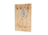 Wandgarderobe MCW-D13, Garderobe Garderobenpaneel, 6 Haken 91X60Cm ~ Kiefer