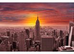 Fototapete Papermoon "New York Bei Sonnenuntergang", Bunt, B:4M L:2,6M, Vlies, Tapeten